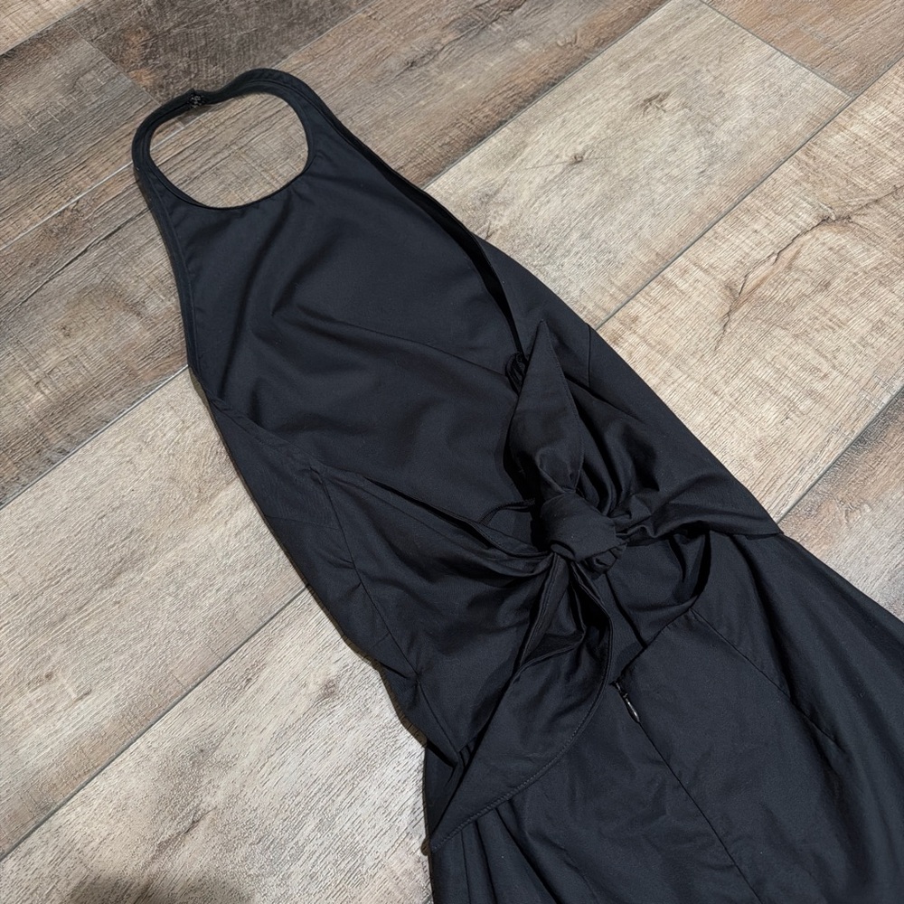Enza Costa poplin halter dress in black - Picture 5 of 6